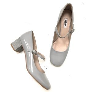 Clarks Patent Leather Mary Jane Shoes
